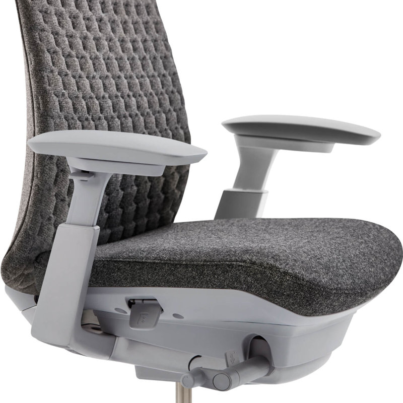 Haworth Fern Digital Knit Task Chair, Yes, Heathered Gray