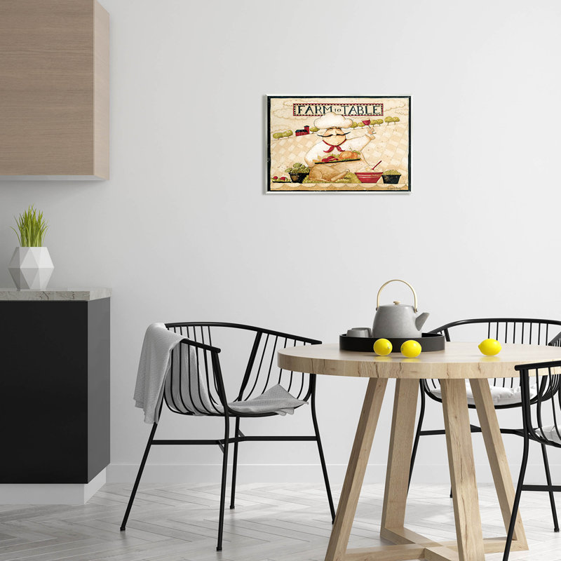 «Farm to table vintage chef repas» par Dan Dipaolo, H 13 po x l 19 po x P 0,5 po
