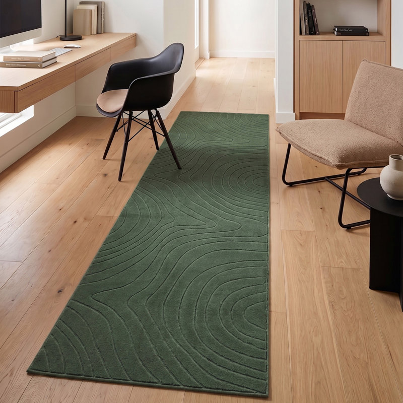 Somos Modern Machine Washable Area Rug, Runner 2'6" x 8', Forest