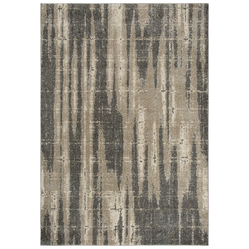 Barger Abstract Indoor Rug, Rectangle 3'11" x 5'6"