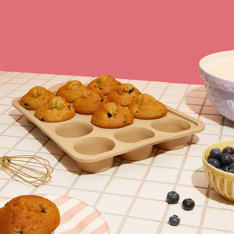 Judge Silicone, 12 cup Muffin Tin, Cup size 7x3cm, Hazelnut, Hazelnut
