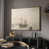 Toile avec cadre flottant or