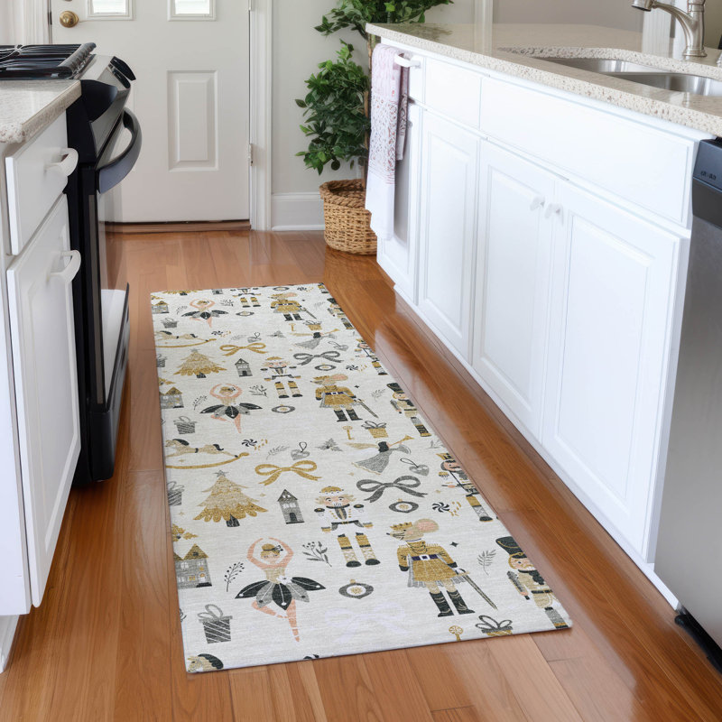 Tapis tissé à la machine Xhevrie, Tapis de couloir 2 pi 3 po x 7 pi 6 po