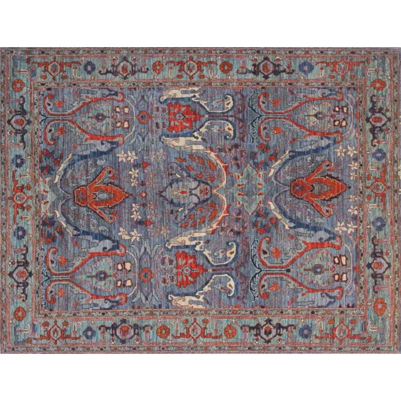 Traditional, Transitional Hand Knotted Wool Oriental Area Rug