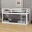 Twin Over Twin Solid Rubber Wooden Floor Bunk Bed – Ladder & Strengthened Slat Bed Platform-248476147