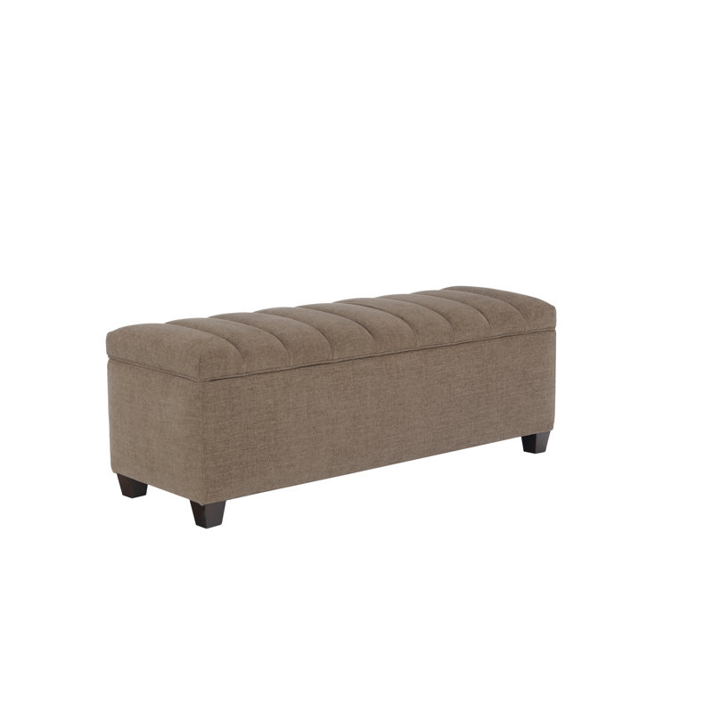 Sole Secret Channel Tufted Shoe Storage Bench, Cafe