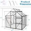 Serre extérieure - Polycarbonate avec base galvanisée et toit réglable pour améliorer la qualité de l'air-118823188