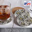 Ensemble de 4 sous-verres ronds à motif floral