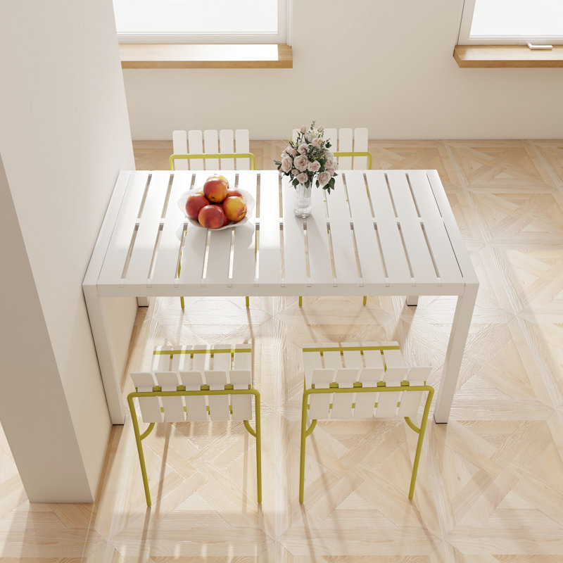 Chaises à blocs de couleur 4 pièces Modern Modern Striped