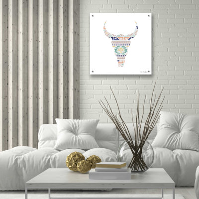 " Aztec Cow Head " by Seven Trees Design