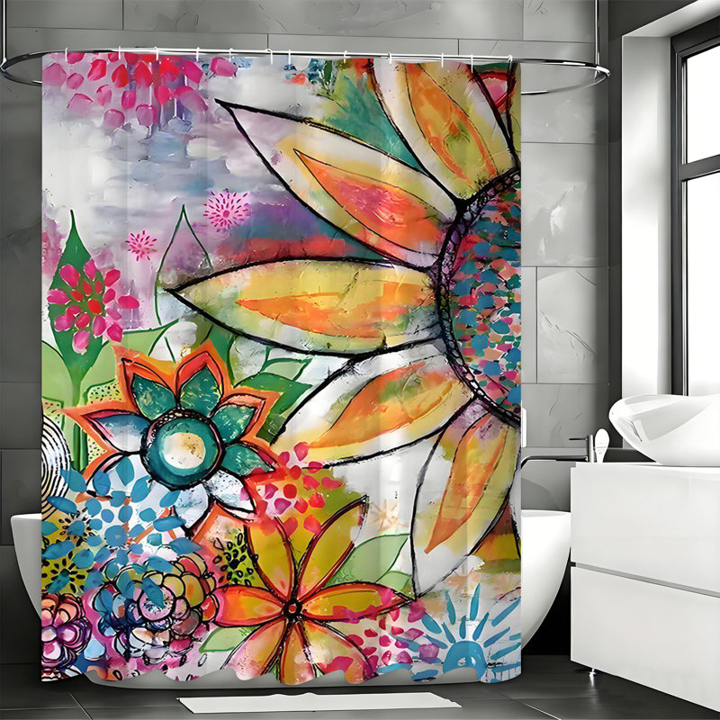 Rideaux de douche avec crochets inclus