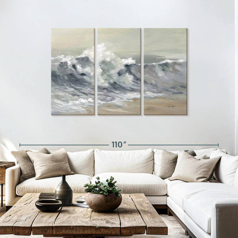 Senne Serene Splashing Wave, 48" H x 74" W