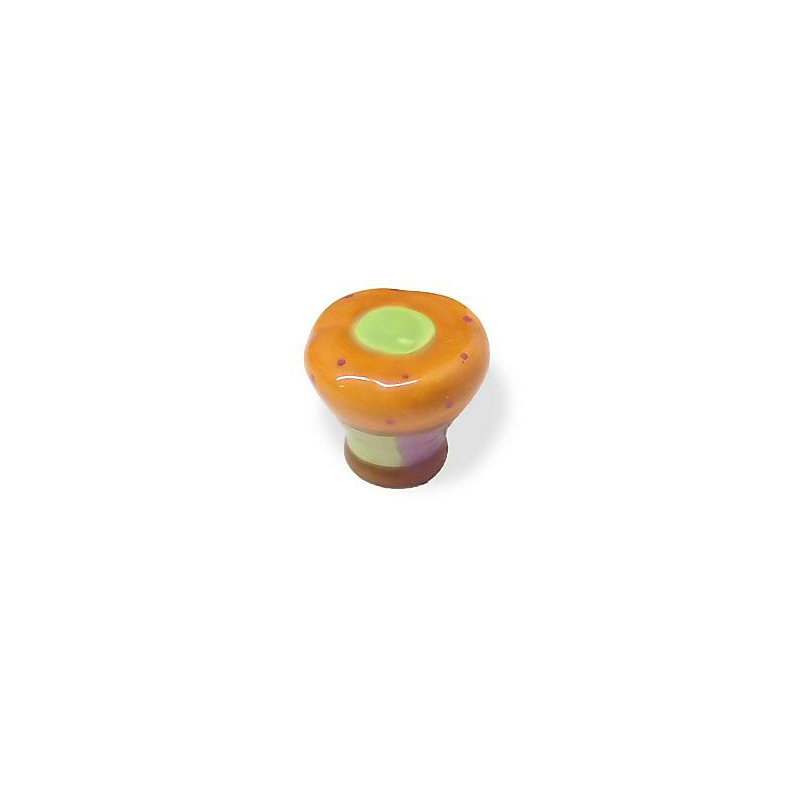 (Paquet de 5) Bouton de poterie peint à la main 1-1 / 4 po Marrakesh