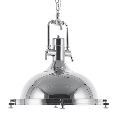 Wivenhoe 1 - Light Silver Dome Pendant