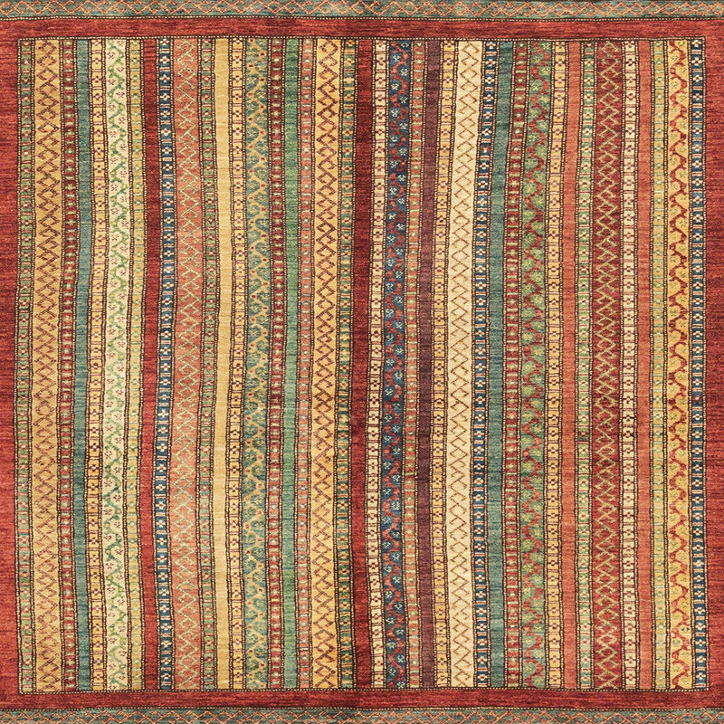 Abstract Indoor Rug, Square 6'