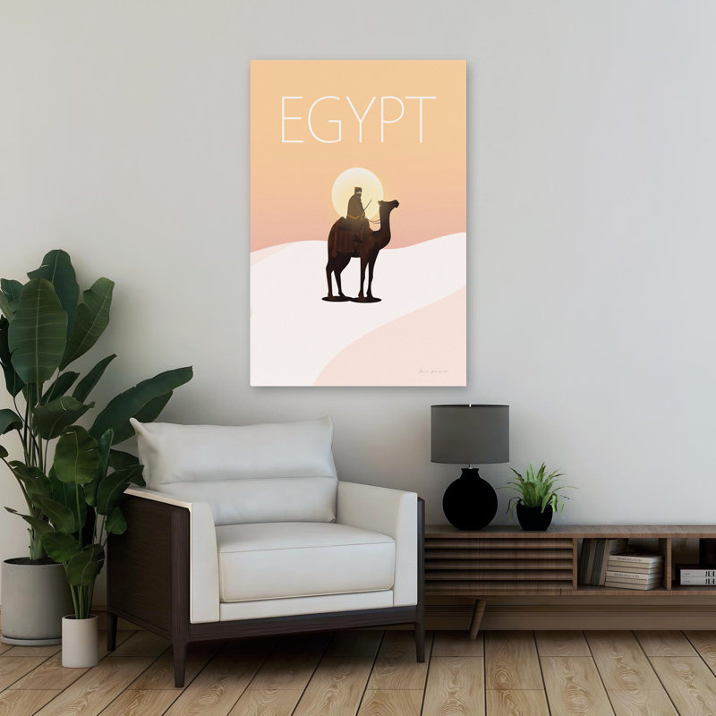 Égypte - aventure d'Afrique, animaux, rosé, H 36 po x l 24 po