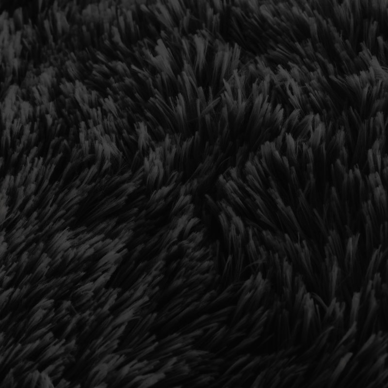 Solid Colour Duvet Cover Set with Pillowcases, Kingsize - 2 Standard Pillowcases, Black
