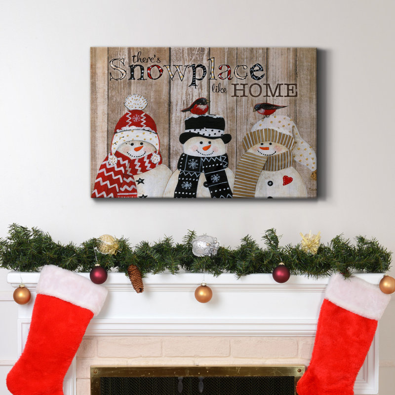«Snowplace Like Home», toile tendue avec châssis de qualité supérieure - prête à être accrochée, H 48 po x l 32 po x P 1,5 po