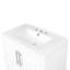 Meuble-lavabo 30 po avec lavabo, armoire de salle de bain multifonctionnelle avec portes et tiroirs, structure solide et panneau en bois aggloméré, blanc