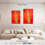 Abarca saxophone sur fond rouge