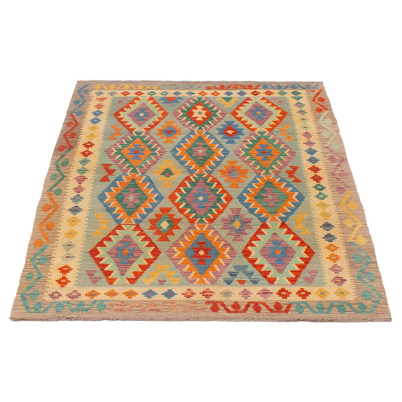 Tapis orange unique de 4 pi 7 po x 5 pi 11 po Absher