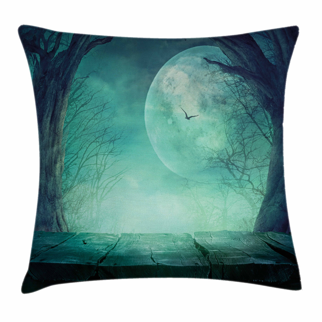 Kissenbezug, Spooky Wald Halloween, Teal, Teal