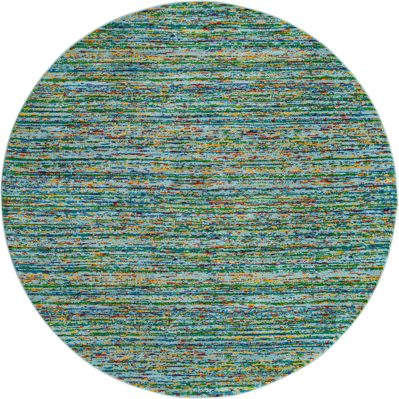 Malaija Abstract Indoor Rug, Round 7'10"