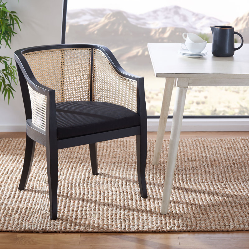Fauteuil Kerwin, Noir / naturel / noir