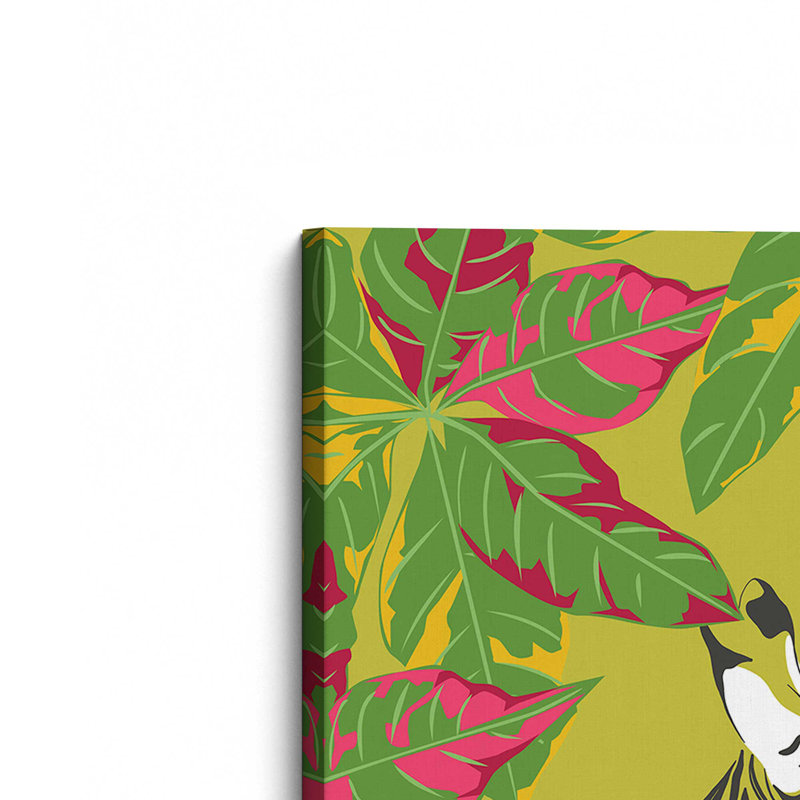 Toile tendue Zebra's Tropical Retreat, H 48 po x l 32 po