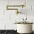 24" Wall Mount Kitchen Sink Pot Filler Faucet Double-Handle, Fingerprint Resistant-63910208