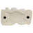 Abstract Wave Form Ceramic Sculpture for Home Decor - Modern Organic Tabletop Decorative Accent for Living Room or Console Display - 18", Ivory