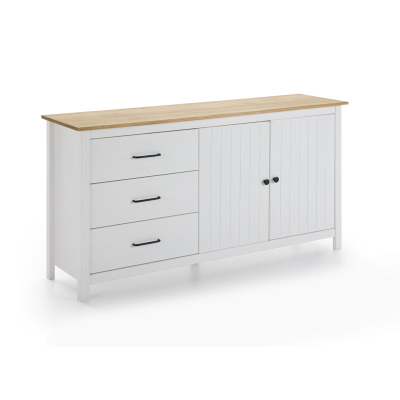 Giannini 150cm Solid Wood Sideboard, White