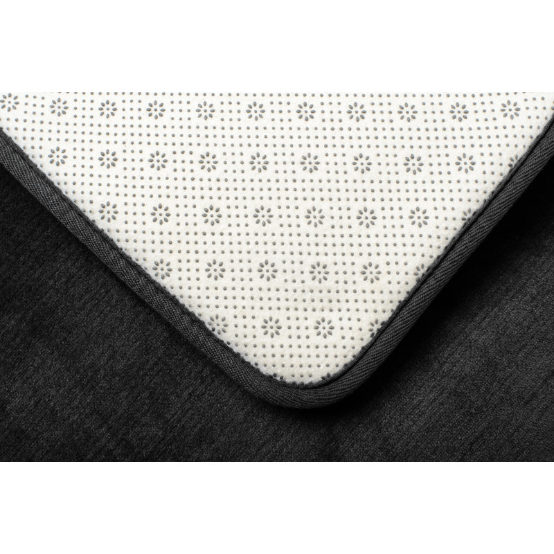Memory Foam Non-Slip Bath Rug, 1" H x 20" W x 32" D, Black