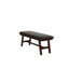 Salle à manger contemporaine de 6 pièces: table rectangulaire, 4 chaises d'appoint, 1 banc, bois d'hévéa noyer foncé, coussins en similicuir, dossier en V, rangement ouvert, placage de bouleau, placage de sièges