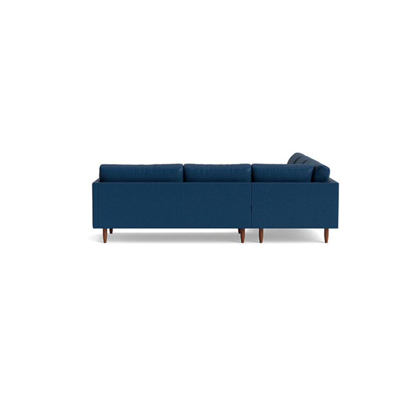 Skinny Fat Sectional, Left Hand Facing, Leather - Deep Blue