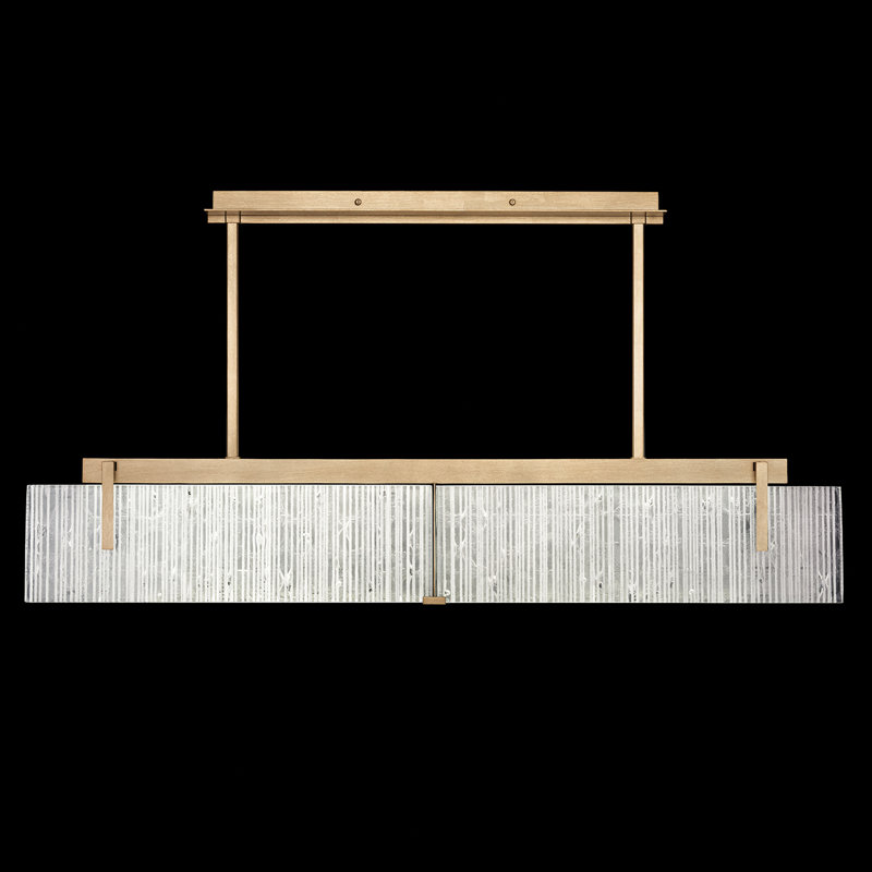 Luminaire suspendu linéaire 52,25 po Terra, Or