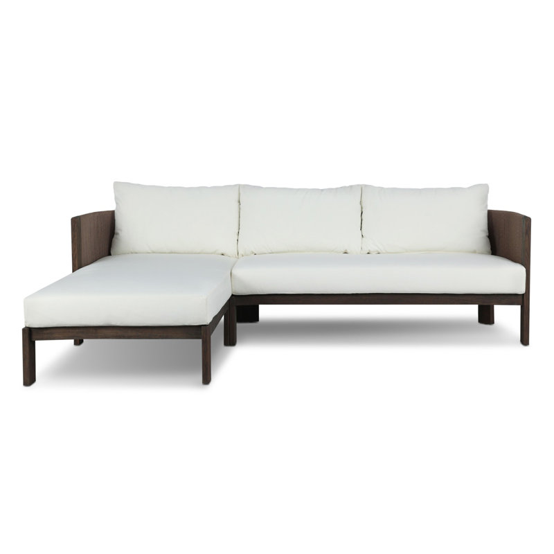 Delancy Outdoor 2PC Sectional-LAF Chaise-Arashi Salt, Left Hand Facing
