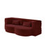 Lit simple convertible pliant bourgogne avec 2 coussins rembourrés de mousse, sans assemblage, pour les petits espaces invités dans les appartements, bourgogne et bureaux à domicile appropriés