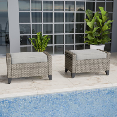 Upholstered Outdoor Ottoman