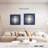 Silver Sunburst On Blue I