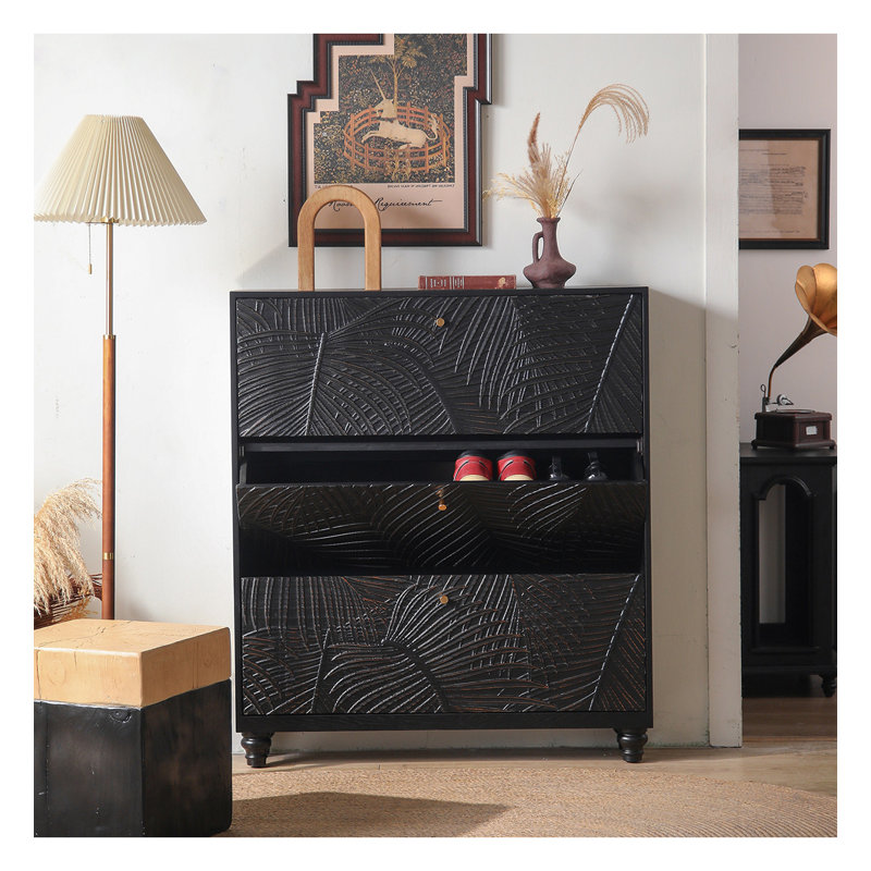 Armoire de rangement à cinq tiroirs Boho, H 36,42 po x l 39,37 po x P 9,45 po