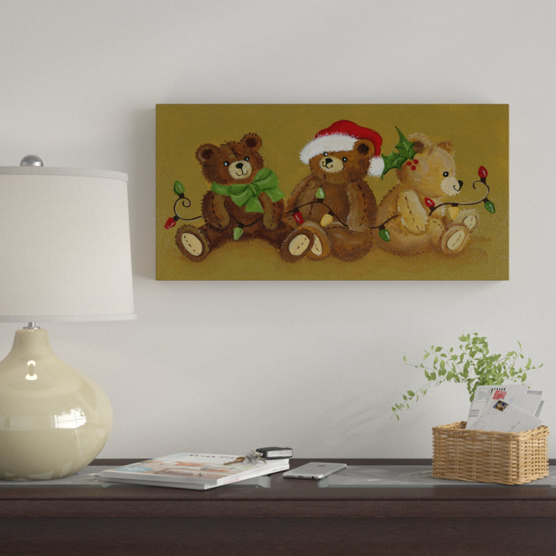 « christmas ours », art background’canvas, H 12 po x l 24 po x P 2 po