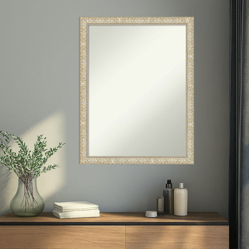 Miroir mural Lila, 26,5 po x 20,5 po, Argent argent