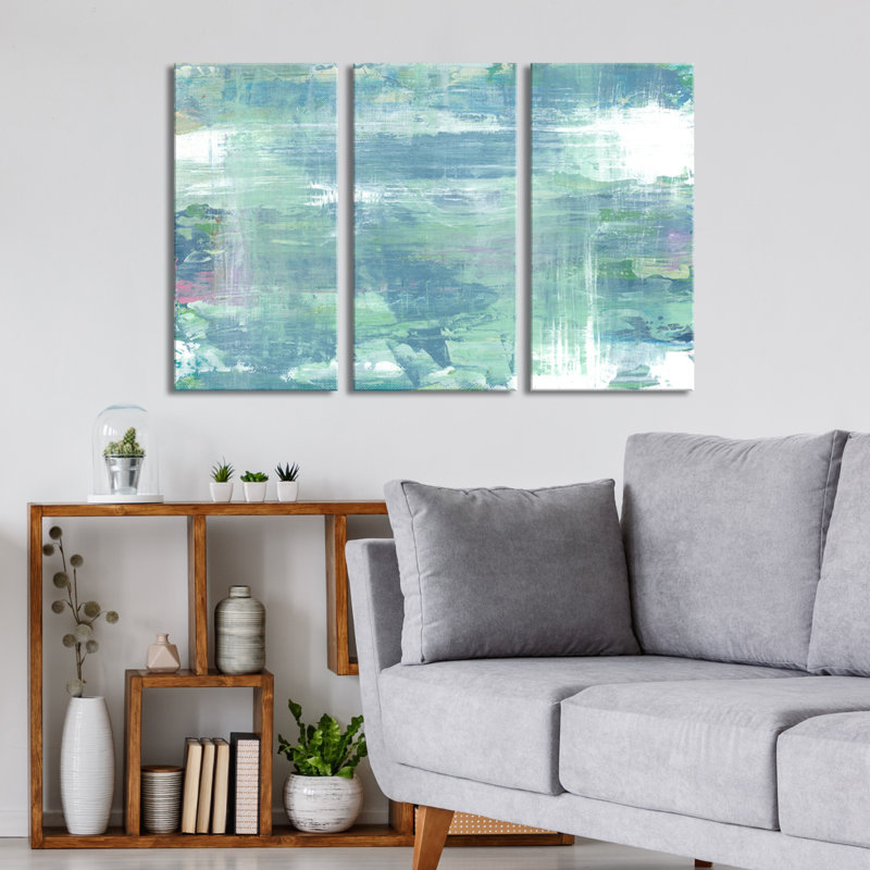 " Koi Pond Reflections " by Jasmine Mills 3 - Pieces, 24" H x 36" W