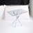 Modern rectangular tempered glass table and iron frame-1754594441