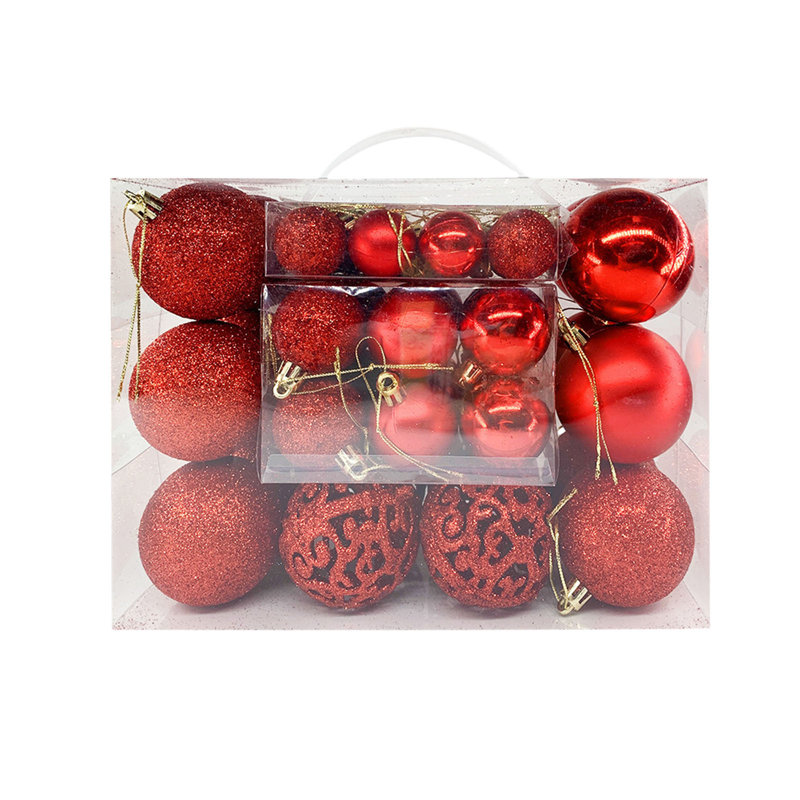 50 pièces de boules de Noël, décoration d'arbre de Noël, plusieurs styles d'ornements pour arbres de Noël, décoration de fête