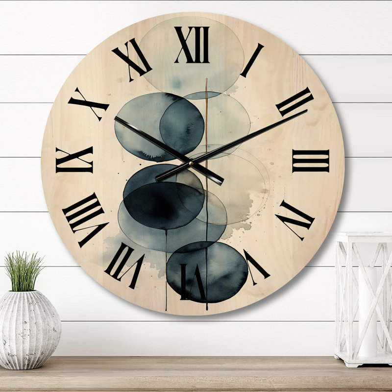 Horloge murale en bois massif Rossitano, Petit
