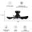 30 In. Black Modern Flush Mount Ceiling Fan With Light, 5 Abs Blades, Dc Motor, Reversible And Dimmable Led-919748572-919748573