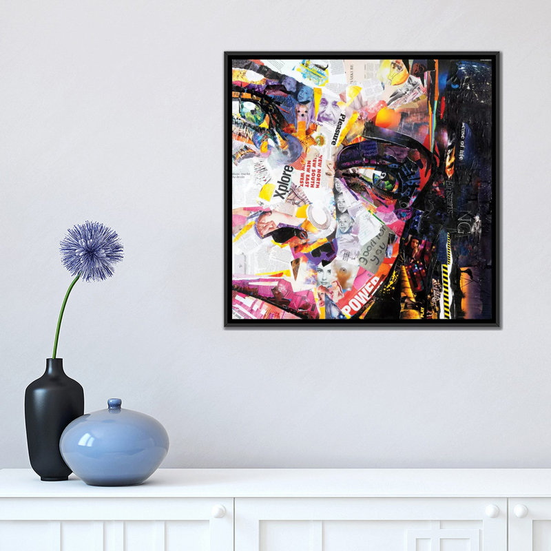 «Fashion», impression sur toile, H 18 po x l 18 po x P 1,5 po, Toile avec cadre noir, Pas de tapis