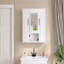 Armoire à pharmacie 36 po, armoire de rangement murale pour salle de bain, armoire murale moderne avec miroir, armoire à miroir avec 3 portes (meuble-lavabo non inclus)-1945750861